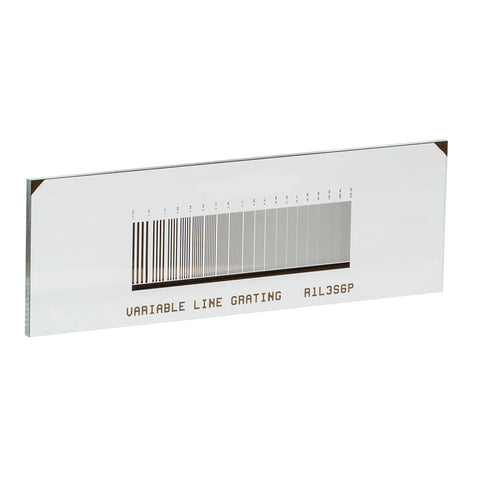 T-R1L3S6P - Positive Variable Line Grating Test Target, 3" x 1"