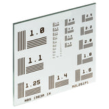 T-R2L2S1P1 - Positive NBS 1963A Resolution Target, 2" x 2", 1 to 228 cycles/mm
