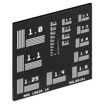 T-R2L2S1N1 - Negative NBS 1963A Resolution Target, 2" x 2", 1 to 228 cycles/mm