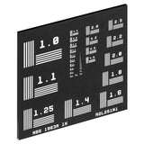 T-R2L2S1N1 - Negative NBS 1963A Resolution Target, 2" x 2", 1 to 228 cycles/mm