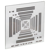 T-R3L3S6P - Positive NBS 1952 Resolution Target, 3" x 3", 0.48 to 16 lp/mm