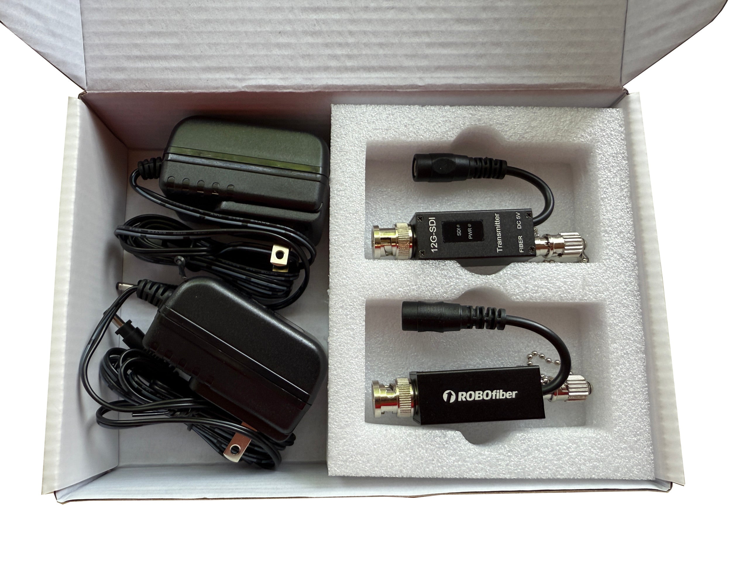 RB-12GSDI-MINI 12G SDI over SM/MM fiber extender single strand, SMPTE 2082 (2160p@60Hz UHD), Industrial hardened, miniature format, SET of TWO