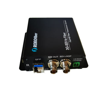 RB-3GSDI-01-R 3G SDI over SM/MM fiber receiver 20Km max reach single strand with RS485 channel transport, SMPTE 424M, Industrial hardened