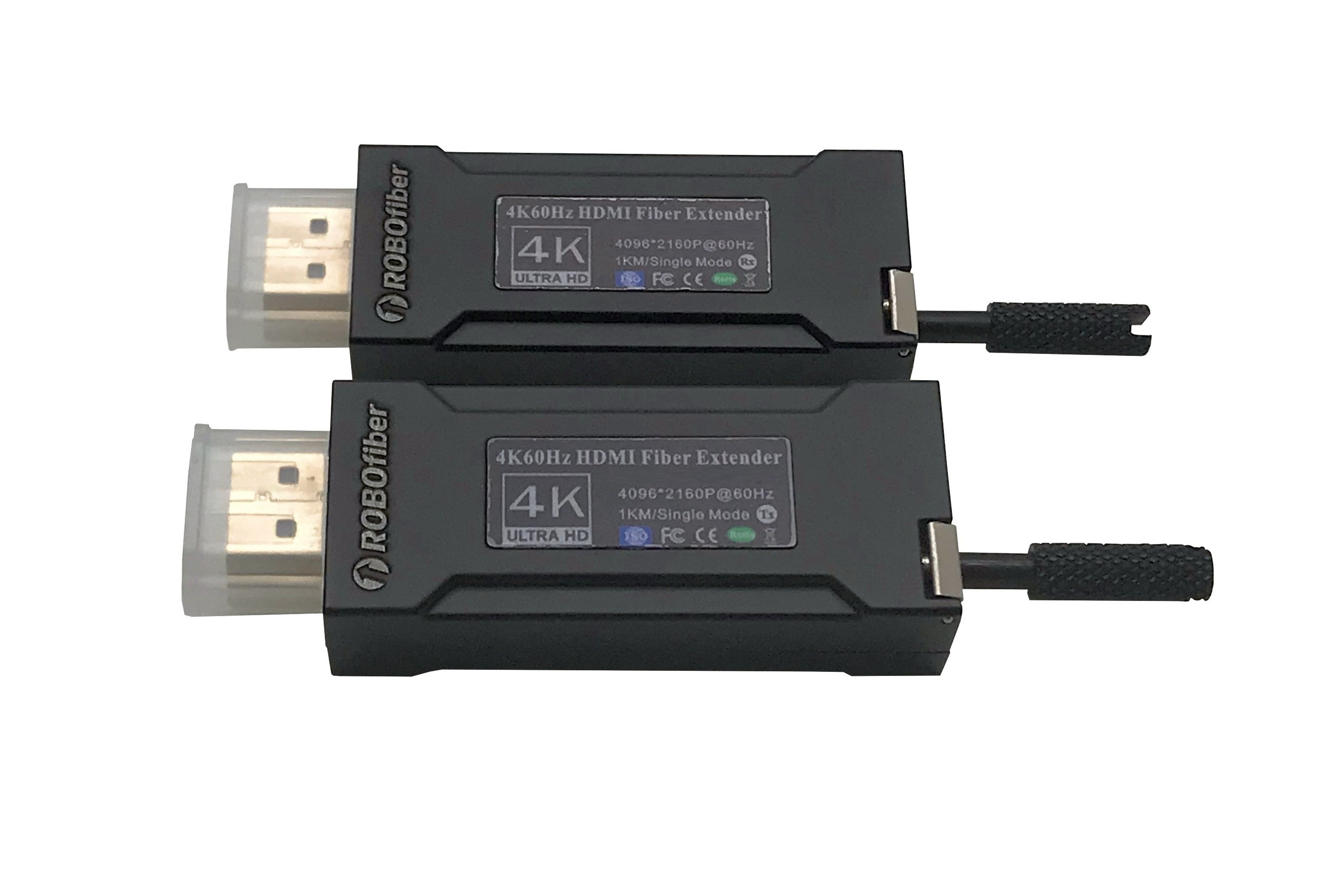 RB-4K60-MINI HDMI 2.0 over single fiber extender - SET of TWO, supports 4K@60Hz Ultra HD resolution, 300m over MMF or 10Km over SMF