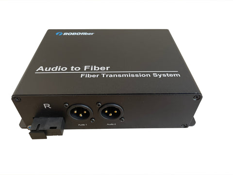 RB-AUDIO02-R two XLR balanced audio channels over fiber extender (Receiver) single strand SMF 20Km or MMF 1Km reach, SC connector