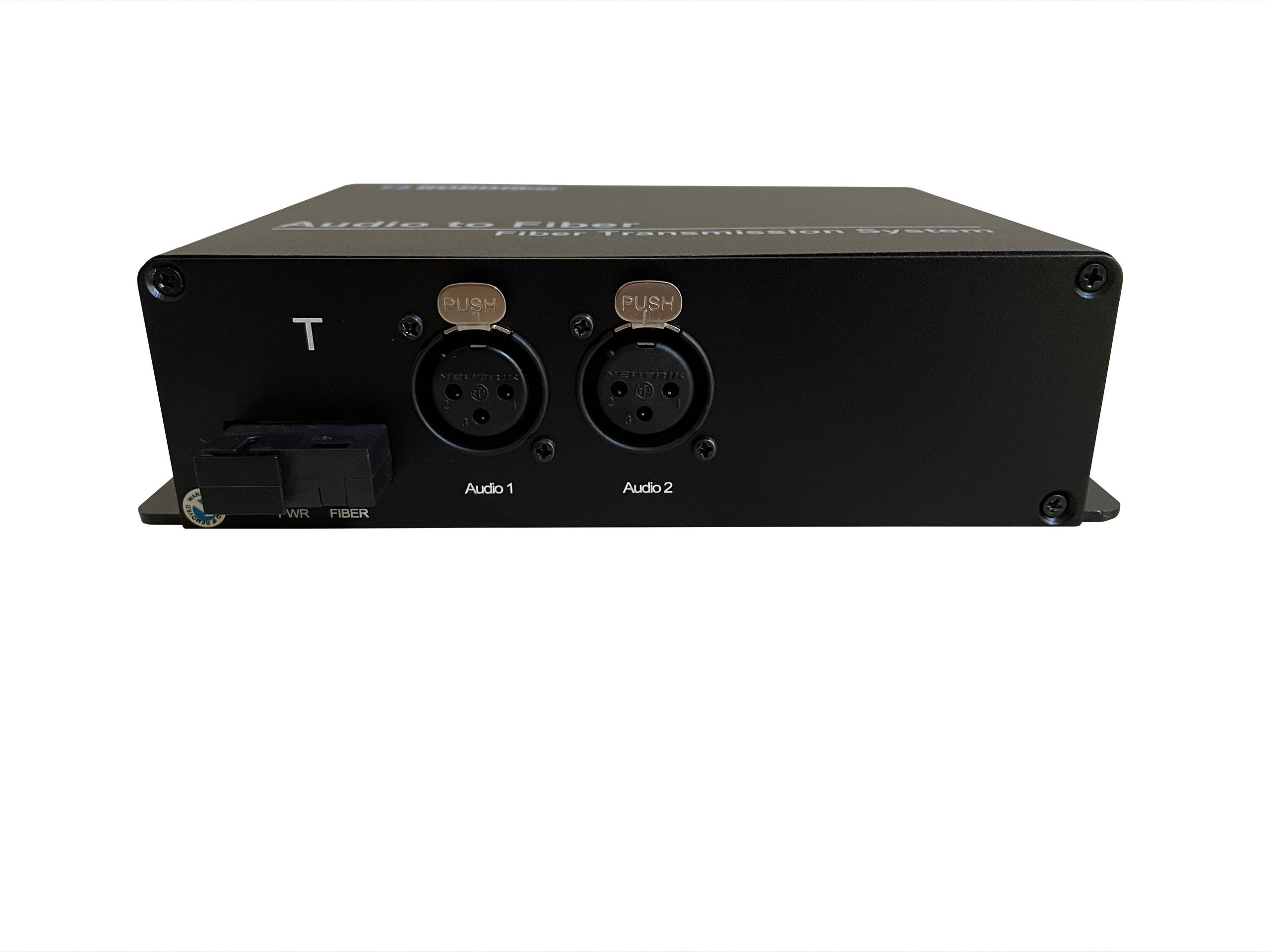 RB-AUDIO02 two XLR balanced audio channels over fiber extender (Transmitter and Receiver) SET of TWO, single strand SMF 20Km or MMF 1Km reach, SC connector