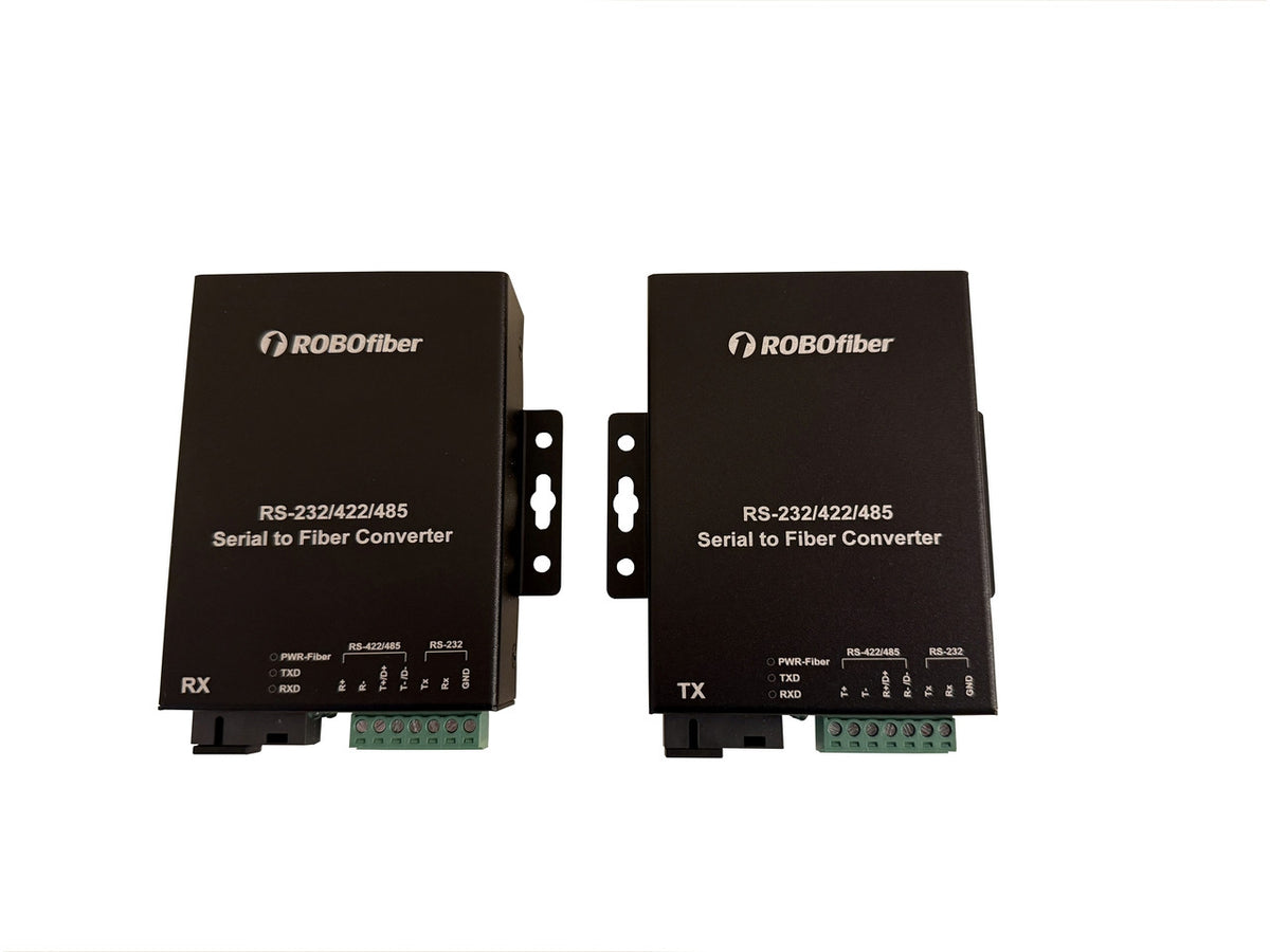 RB-SERIAL 1x RS-232 and 1x RS-485/422 Over Single Strand Fiber Media Converter Set