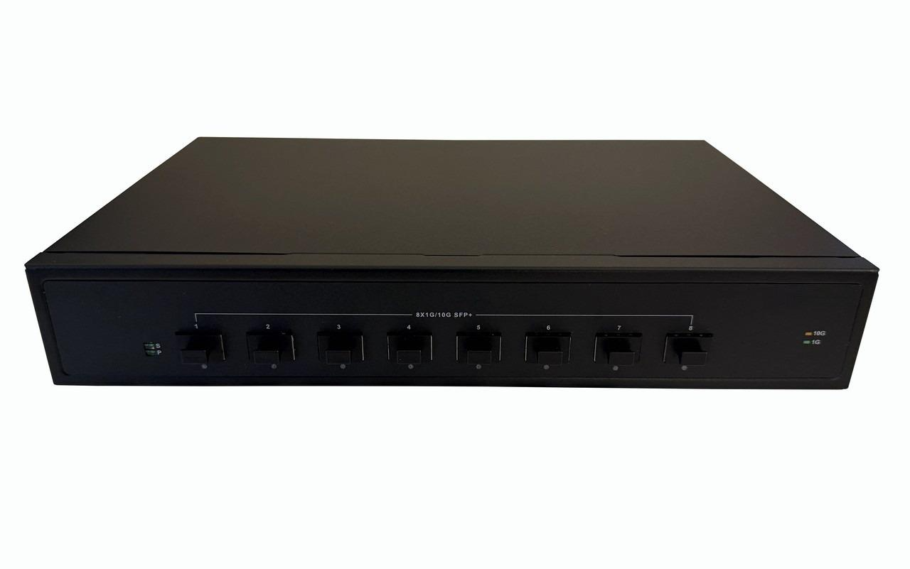 RB10-008S 8x 1G/10G SFP+ ports unmanaged Ethernet switch with embedded AC power