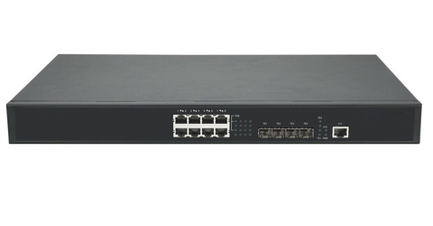 RB10-804M3-AC-PSE - 8x1G/2.5G RJ45 PoE+ ports and 4x 10G SFP+ ports Layer 3 managed routing switch, rack 19"