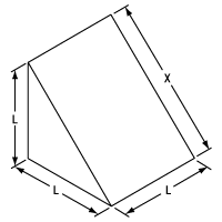 T-PS910H-C - N-BK7 Right-Angle Prism, L = 10 mm, AR Coating on Hypotenuse: 1050-1700 nm