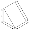 T-PS704 - CaF2 Right-Angle Prism, Uncoated, L = 25 mm