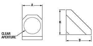 T-PS951 - 15 mm Clear Aperture Roof Prism (A=18 mm, B=23 mm)