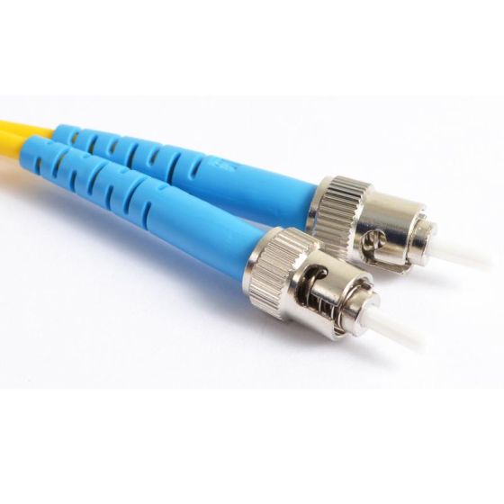 Fiber Optic Patch Cable, ST UPC to ST UPC, 2 meters, 3mm, Simplex, SM | Plus Corning® SMF-28® Ultra Fiber