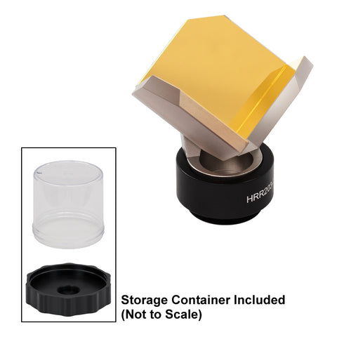 T-HRR203-M03 - N-BK7 Hollow Retroreflector, Ø1.8" Clear Aperture, Unprotected Gold Coating, SM1-Threaded Mount