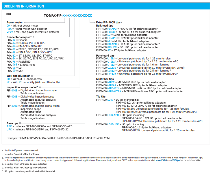 MAXFIPP2XFOAXX EXFO Intelligent Connector & Fiber Certifier 7" Display