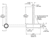 T-TGC100B - Empty Glass Cell with Threaded Ends, 100 mm Long, Two Perpendicular Fill Tubes