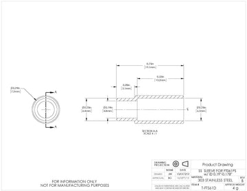 T-FTS61D - Stainless Steel Sleeve for Ø6.1 mm Tubing, 0.178" - 0.190" ID