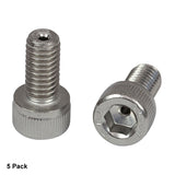 T-SH6MS12V - M6 x 1.0 Vacuum-Compatible Vented Cap Screw, A4 Stainless Steel, 12 mm Long, 5 Pack
