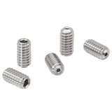 T-SS25S050V - 1/4"-20 Vacuum-Compatible Vented Setscrew, 316 Stainless Steel, 1/2" Long, 5 Pack