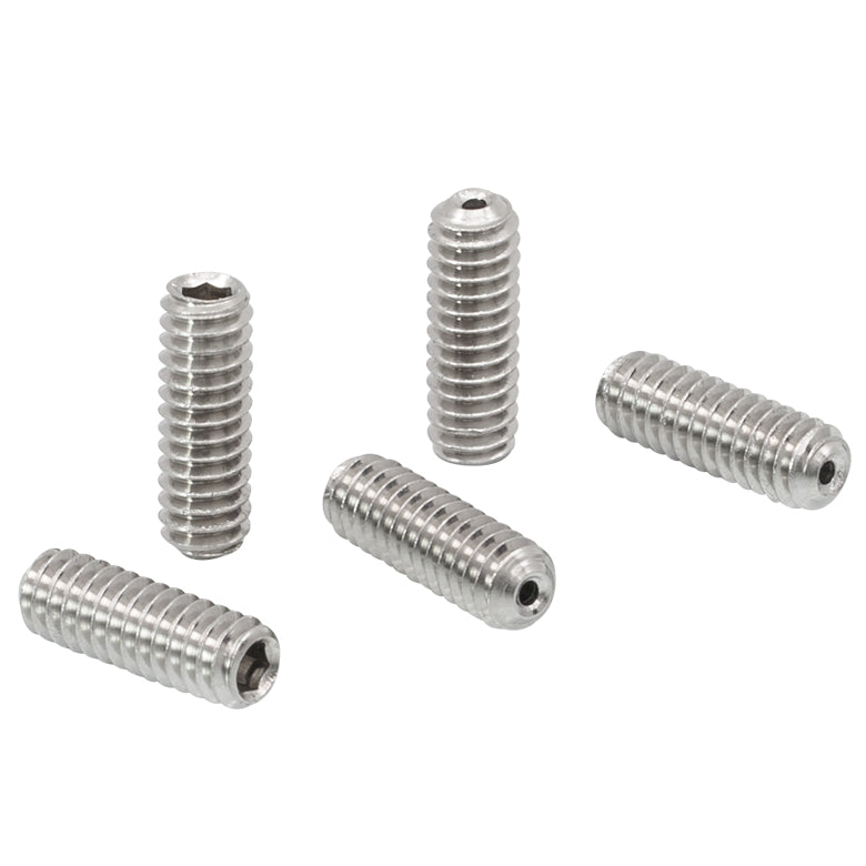 T-SS25S075V - 1/4"-20 Vacuum-Compatible Vented Setscrew, 316 Stainless Steel, 3/4" Long, 5 Pack
