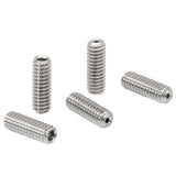 T-SS25S075V - 1/4"-20 Vacuum-Compatible Vented Setscrew, 316 Stainless Steel, 3/4" Long, 5 Pack