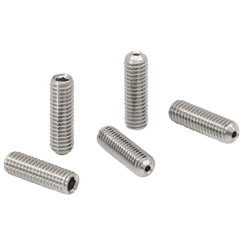 T-SS6MS20V - M6 x 1.0 Vacuum-Compatible Vented Setscrew, A4 Stainless Steel, 20 mm Long, 5 Pack