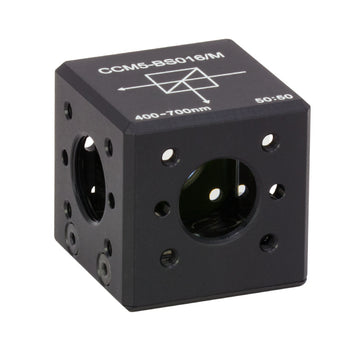 T-CCM5-BS016/M - 16 mm Cage Cube-Mounted Non-Polarizing Beamsplitter, 400 - 700 nm, M4 Tap