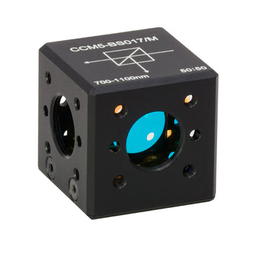 T-CCM5-BS017/M - 16 mm Cage Cube-Mounted Non-Polarizing Beamsplitter, 700 - 1100 nm, M4 Tap