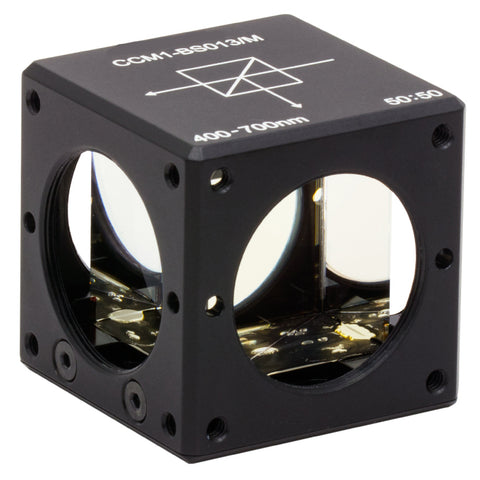 T-CCM1-BS013/M - 30 mm Cage Cube-Mounted Non-Polarizing Beamsplitter, 400 - 700 nm, M4 Tap
