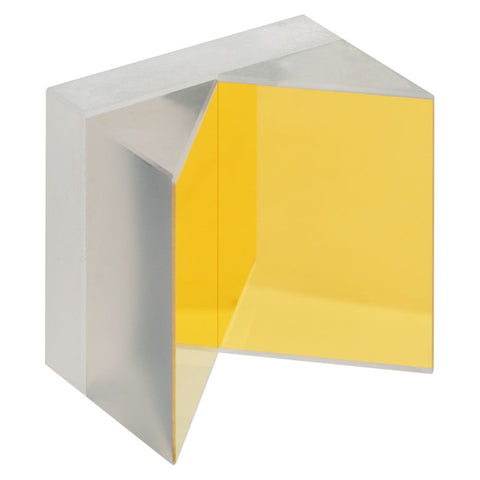 T-HRS1015-M03 - 1" x 1" Hollow Roof Prism Mirror, Unprotected Gold