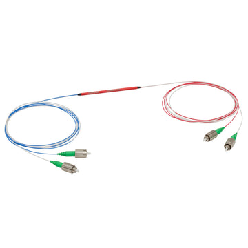 T-TW2000R3A2B - 2x2 Wideband Fiber Optic Coupler, 2000 ± 200 nm, 75:25 Split, SMF-28 Fiber, FC/APC
