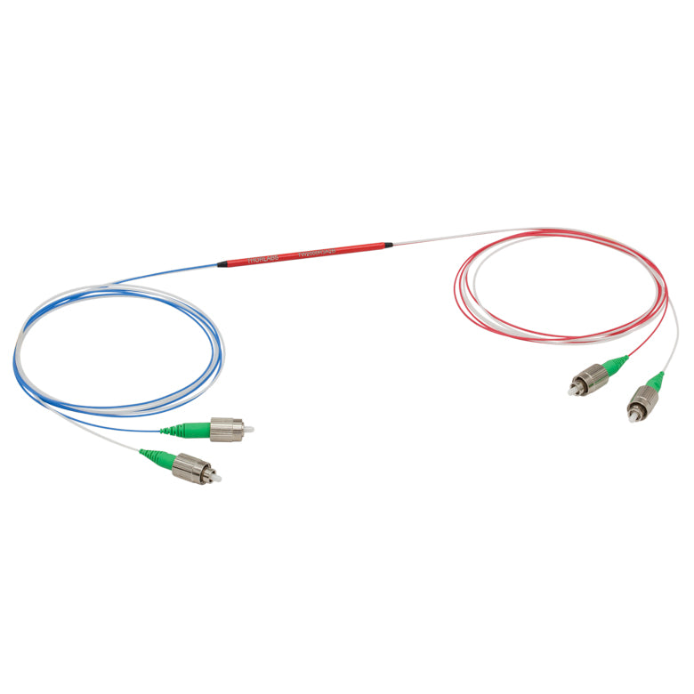 T-TW2000R3A2B - 2x2 Wideband Fiber Optic Coupler, 2000 ± 200 nm, 75:25 Split, SMF-28 Fiber, FC/APC