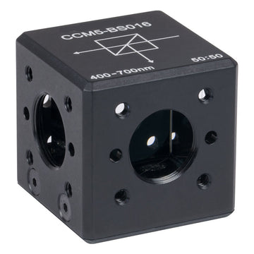 T-CCM5-BS016 - 16 mm Cage Cube-Mounted Non-Polarizing Beamsplitter, 400 - 700 nm, 8-32 Tap