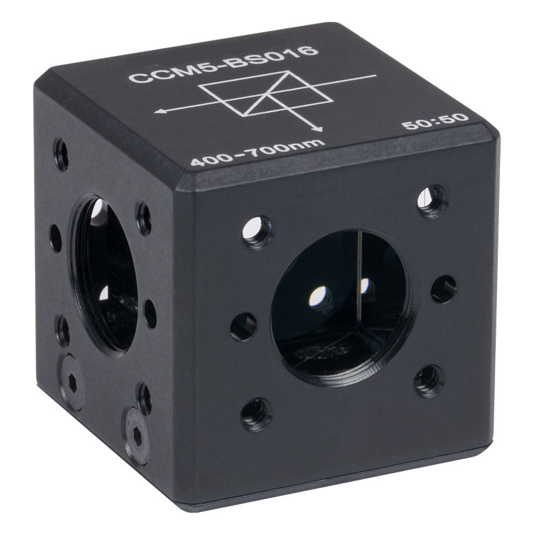 T-CCM5-BS016 - 16 mm Cage Cube-Mounted Non-Polarizing Beamsplitter, 400 - 700 nm, 8-32 Tap