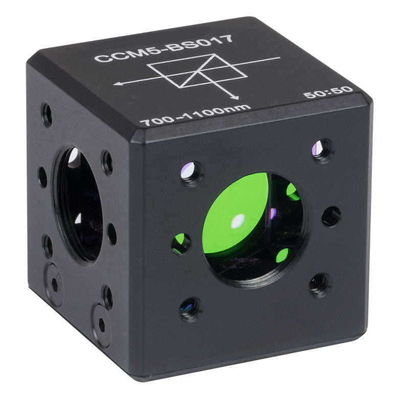 T-CCM5-BS017 - 16 mm Cage Cube-Mounted Non-Polarizing Beamsplitter, 700 - 1100 nm, 8-32 Tap
