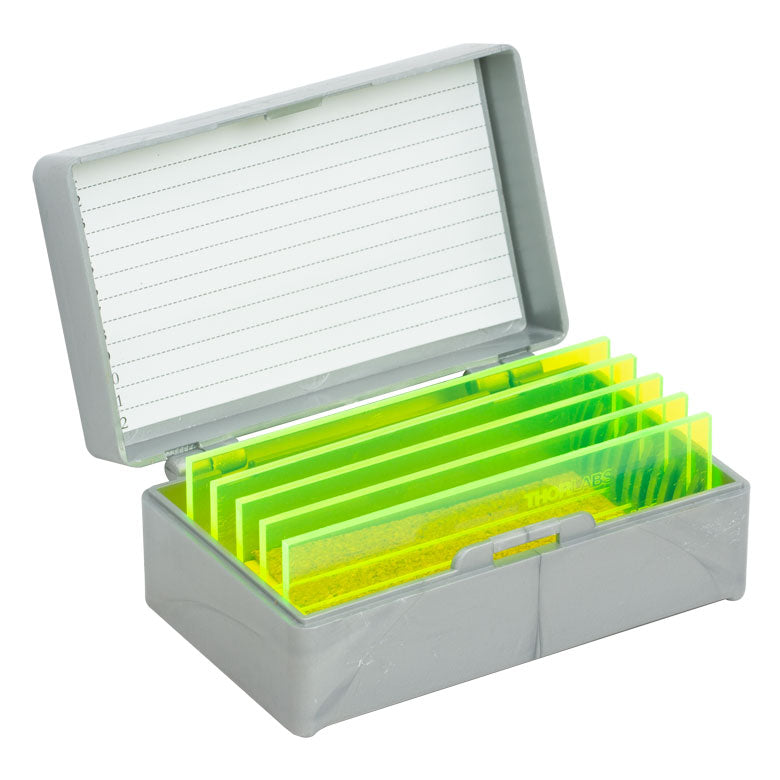 T-FSK2-P5 - Fluorescent Microscope Slide, Green, 1.7 mm Thick, 5 Pack