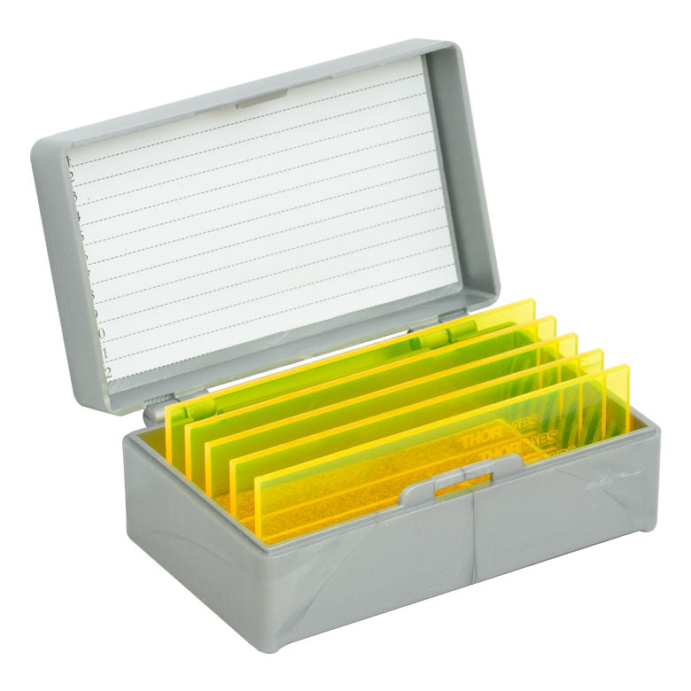 T-FSK3-P5 - Fluorescent Microscope Slide, Yellow, 1.7 mm Thick, 5 Pack