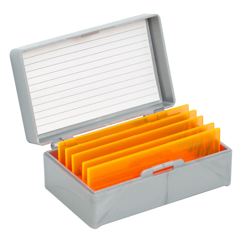 T-FSK4-P5 - Fluorescent Microscope Slide, Orange, 1.7 mm Thick, 5 Pack