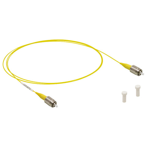 T-P1-460Y-FC-2 - Single Mode Patch Cable, 488 - 633 nm, FC/PC, Ø900 µm Jacket, 2 m Long