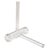 T-TGC100B - Empty Glass Cell with Threaded Ends, 100 mm Long, Two Perpendicular Fill Tubes