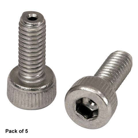 T-SH4MS10V - M4 x 0.7 Vacuum-Compatible Vented Cap Screw, A4 Stainless Steel, 10 mm Long, 5 Pack