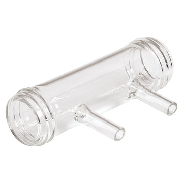 T-TGC100C - Empty Glass Cell with Threaded Ends, 100 mm Long, Two Parallel Fill Tubes
