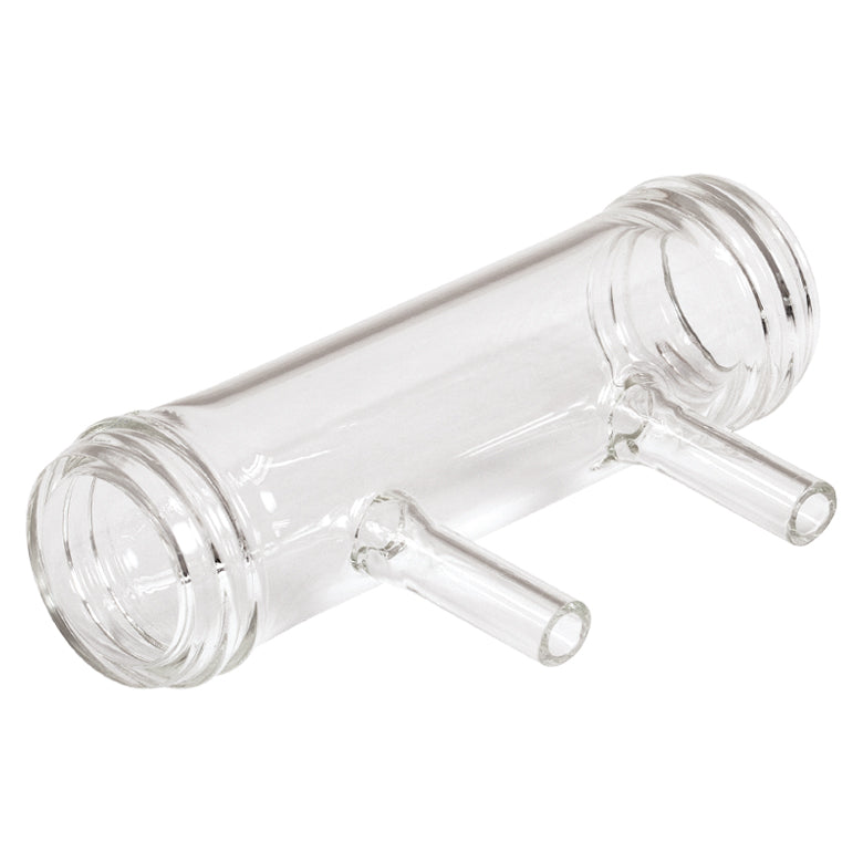 T-TGC100C - Empty Glass Cell with Threaded Ends, 100 mm Long, Two Parallel Fill Tubes