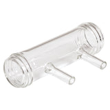 T-TGC100C - Empty Glass Cell with Threaded Ends, 100 mm Long, Two Parallel Fill Tubes