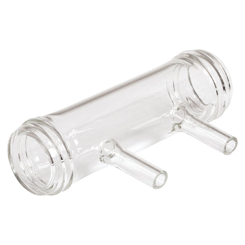 T-TGC100C - Empty Glass Cell with Threaded Ends, 100 mm Long, Two Parallel Fill Tubes