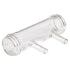 T-TGC100C - Empty Glass Cell with Threaded Ends, 100 mm Long, Two Parallel Fill Tubes