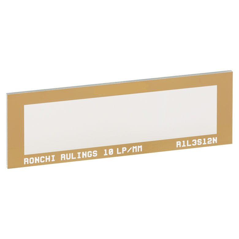 T-R1L3S12N - Ronchi Ruling Test Target, 3" x 1", 10 lp/mm