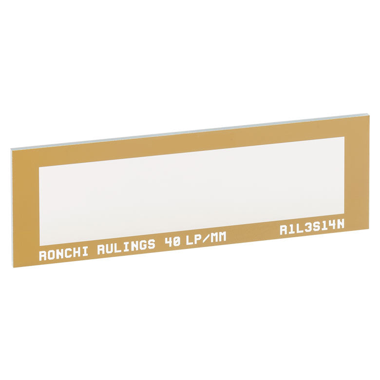 T-R1L3S14N - Ronchi Ruling Test Target, 3" x 1", 40 lp/mm