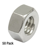 T-N6MS010 - M6 x 1.0 Stainless Steel Nut, 50 Pack