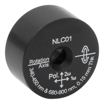 T-NLC01 - Ø1" Mounted β-BBO Crystal, 0.15 mm Thick, θ = 30.5°, 680 - 900 nm Fund., 340 - 450 nm SHG